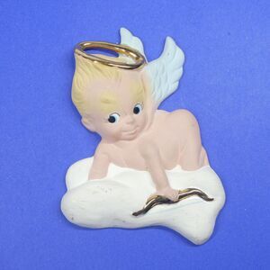Freeman McFarlin Angel Cupid Cherub Baby Wall Plaque Vintage MCM